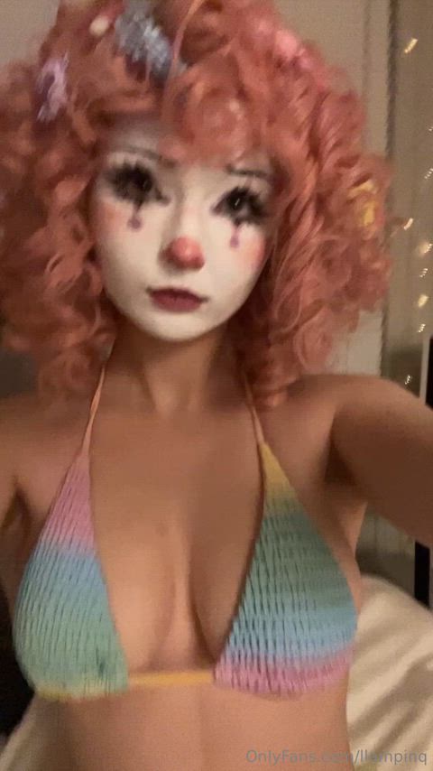 ass clown girl tits gif