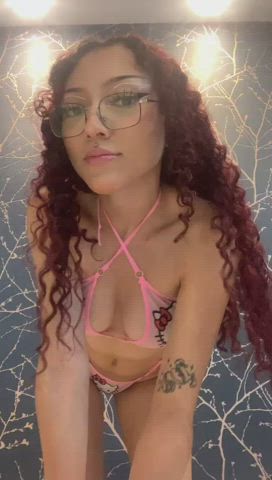 ass latina lingerie natural tits petite redhead teen gif