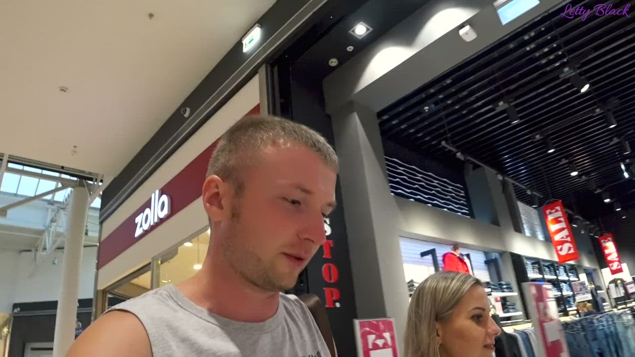 Big Tits Blowjob Public gif