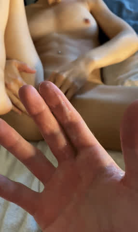 couple cum extra small fingering latina masturbating petite pussy tiny wet gif