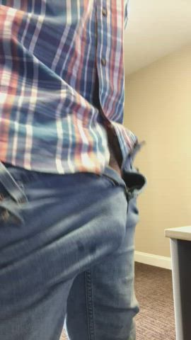 bwc big dick daddy foreskin public thick cock uncut work gif