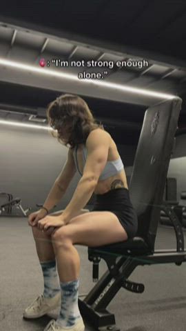 brunette gym petite gif