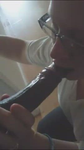 amateur bbc big dick blowjob interracial milf sucking gif