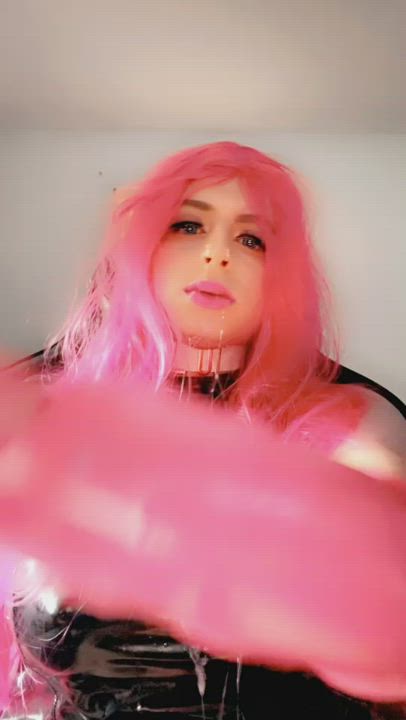 BBC Blowjob Cock Worship Messy Sloppy Solo gif