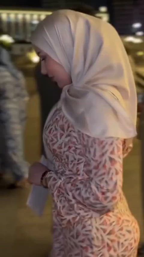 ass clothed hijab gif