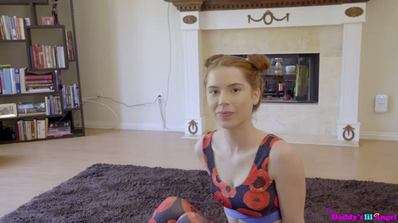 Blowjob Petite Pepper Hart Step-Daughter Yoga Anal Porn GIF by pornotree.com