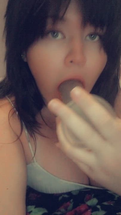Dildo Spit Sucking gif