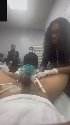 cfnm doctor ebony penis waxing gif