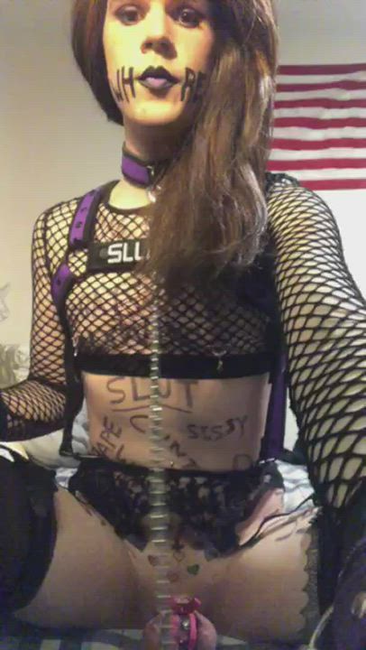 Anal Dildo Sissy gif