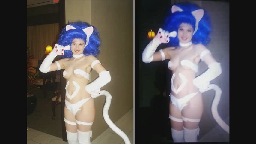 catgirl cosplay cum cumshot jerk off masturbating solo tribute gif