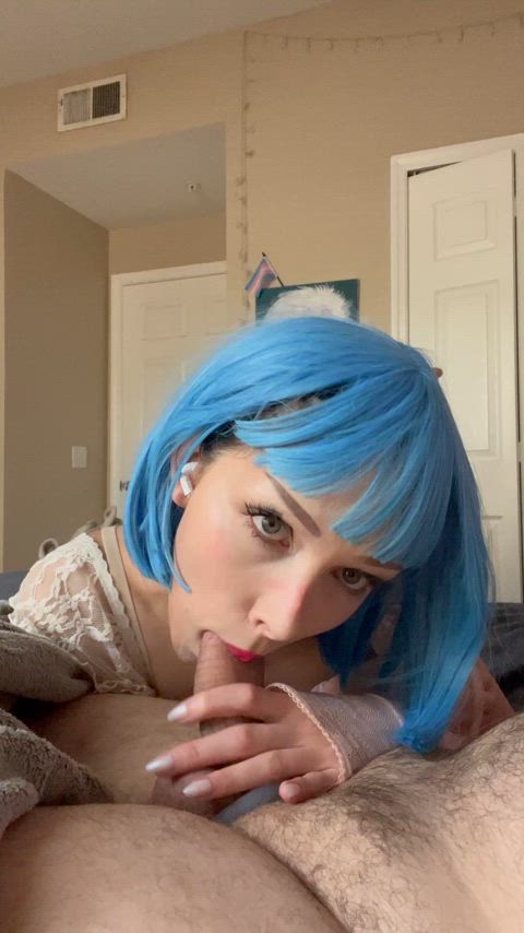 amateur blowjob deepthroat trans gif