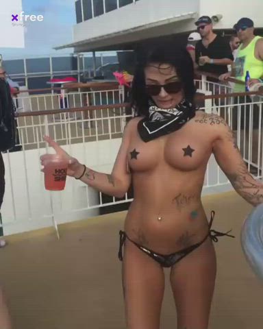 Naked Public Tits gif