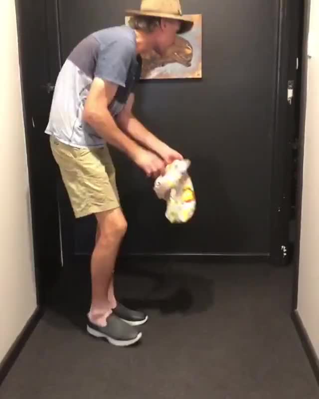 Bradley practicing his first hops at The Kangaroo Sanctuary in Central Australia