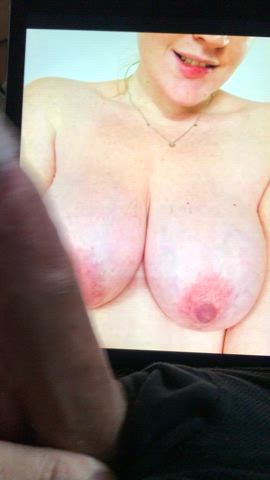 big tits cockslap precum tribute r/tributeme gif