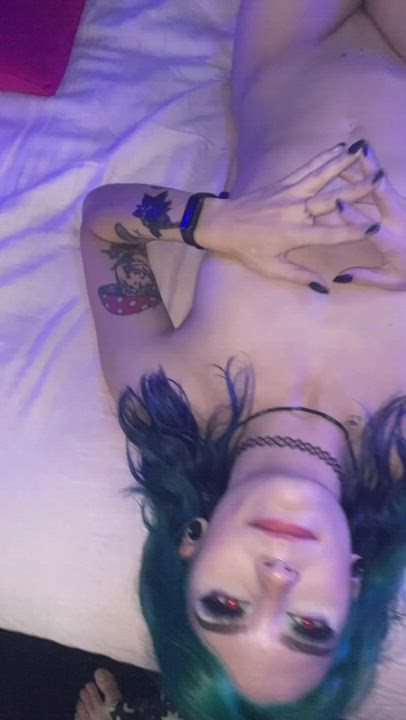 Deepthroat Goth Sloppy gif