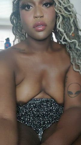 bbw ebony mtf teasing trans gif