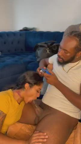bbc blowjob latina sloppy gif