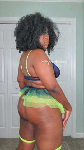 bbw big ass booty ebony jiggling thick thighs gif