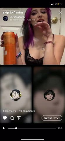 NSFW Natural Tits Teen gif