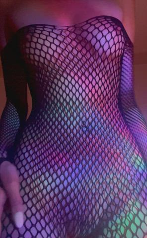 amateur fishnet petite skinny tits gif
