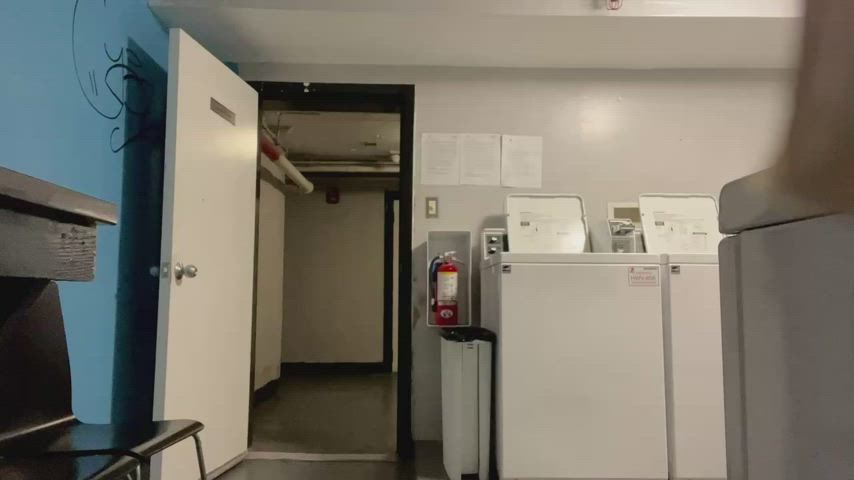 I love public laundry room nakedness :) I came in there too left my load all over.