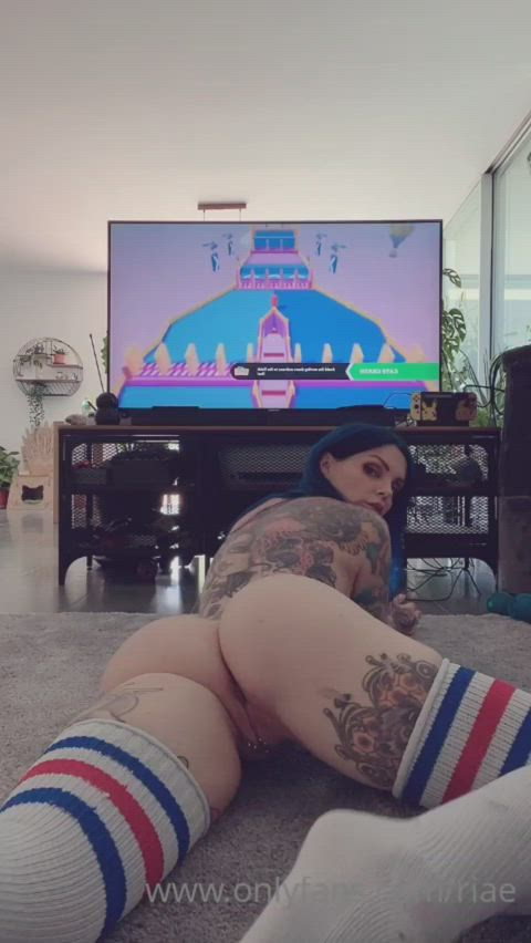 ass tattoo tits gif