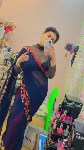 Belly Button Desi Indian Saree gif
