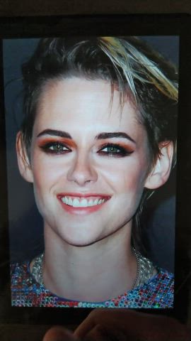 celebrity cum cumshot facial kristen stewart short hair tribute gif