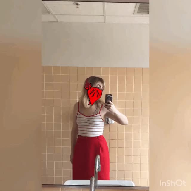 took this in the bathroom be[f]ore meeting with my anthro professor to discuss how