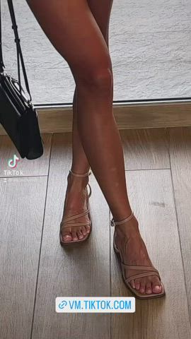 blonde dress legs gif