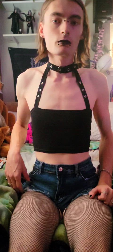 brunette cute erect nipples femboy nipple play nipples sissy solo gif
