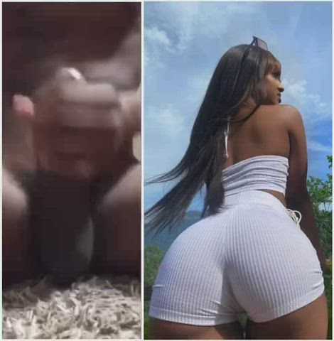Stroking it for that perfect ass