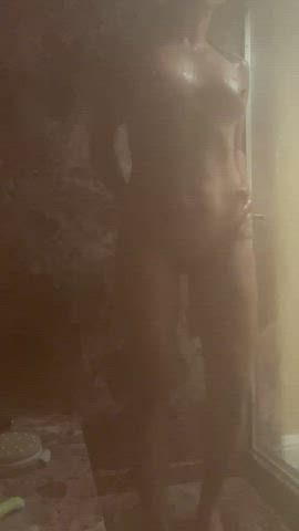 ass shower tits gif