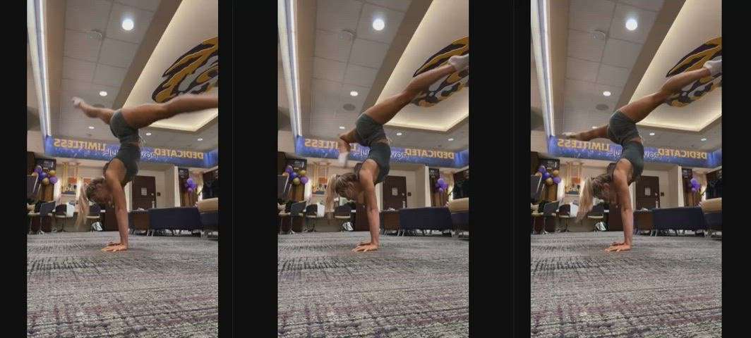 fit fitness legs legs up non-nude split screen porn gif