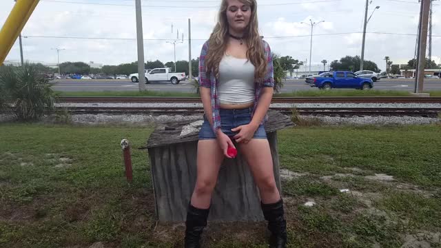 Sexy exhibitionist