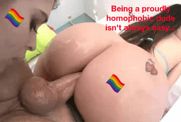Anal Balls Sucking Threesome gif