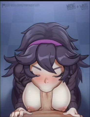 Anime Big Tits Blowjob gif