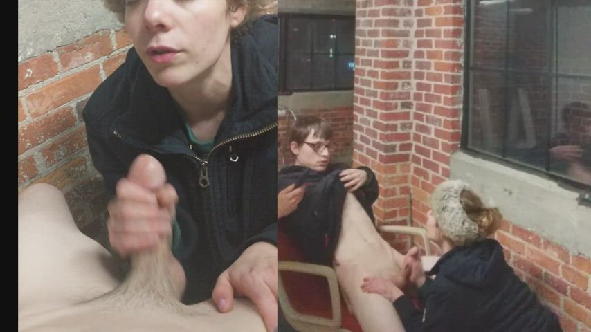cock milking cumshot milking pov public stranger r/caughtpublic gif