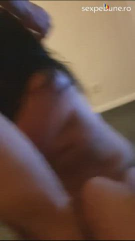 amateur blowjob brunette doggystyle homemade sex threesome gif