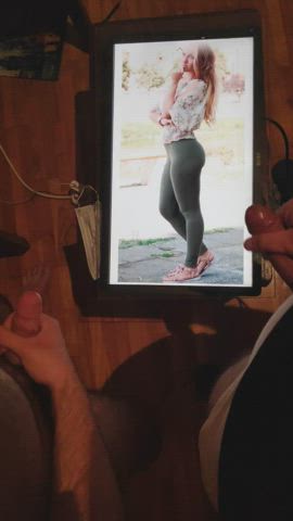 ass double cumshot leggings tribute gif