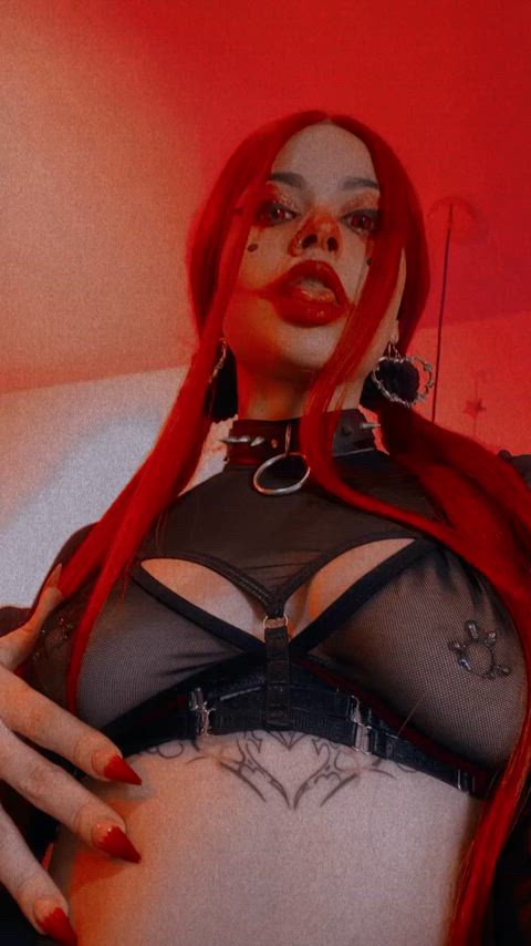 boobs camgirl cosplay erotic girls halloween latina tits tongue fetish gif