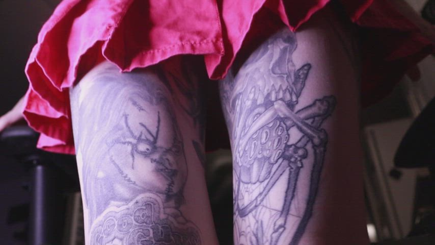 cute goth homemade onlyfans petite skirt tattoo tease upskirt goth-girls hot-girls-with-tattoos