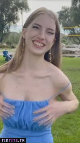 Amateur Big Tits Blonde Cute Exhibitionism Exhibitionist Natural Tits Public Porn