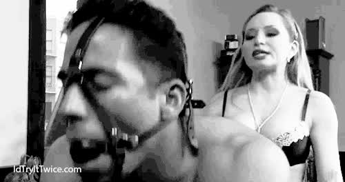 domination femdom kinky pegging gif