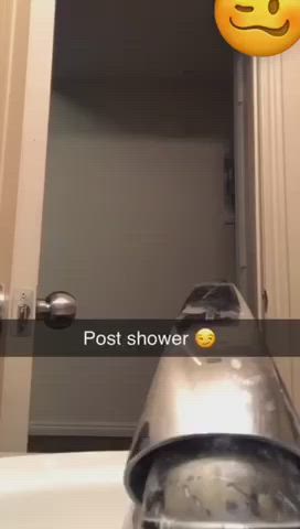 Fresh out of the shower and I already want to get right back into something wet.