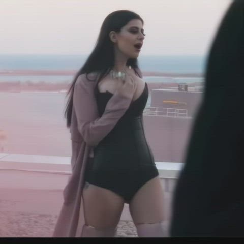 Big Tits Corset Slow Motion gif