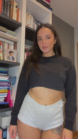 20 years old bra busty gif