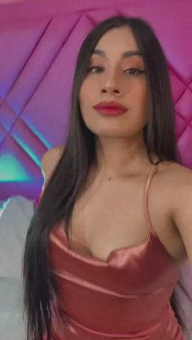 Big Ass Big Tits Brunette Camgirl Curvy Latina Pussy Seduction Webcam gif