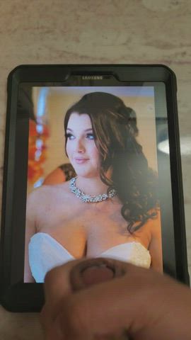 big tits bride brunette cumshot jerk off tribbing tribute wedding gif