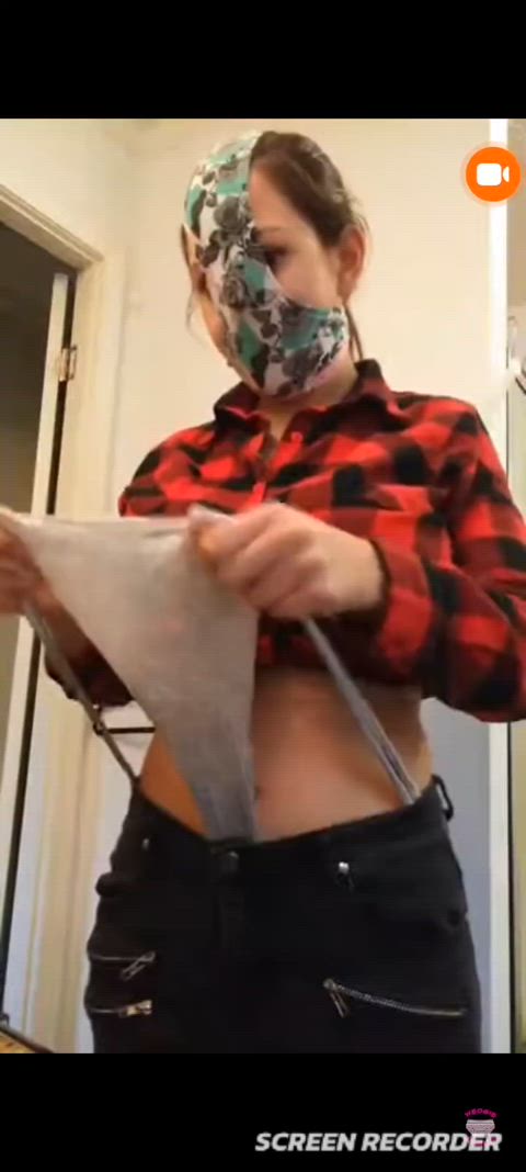 big tits boobs wedgie gif